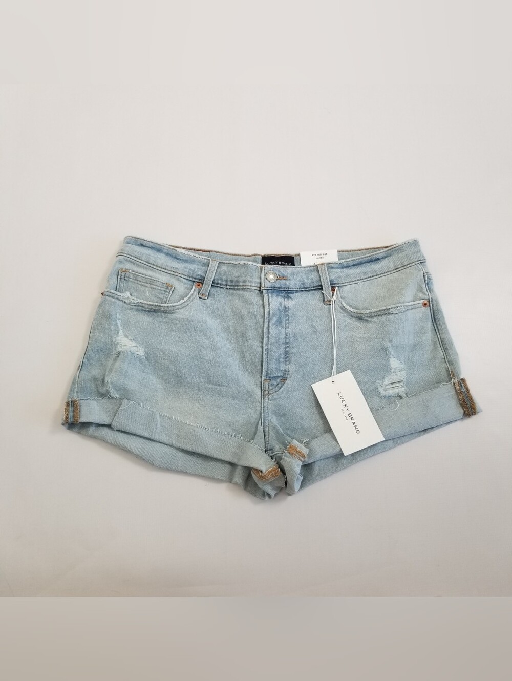 Lucky Brand AVA Mid Rise Denim Short Size 14/32 NWT